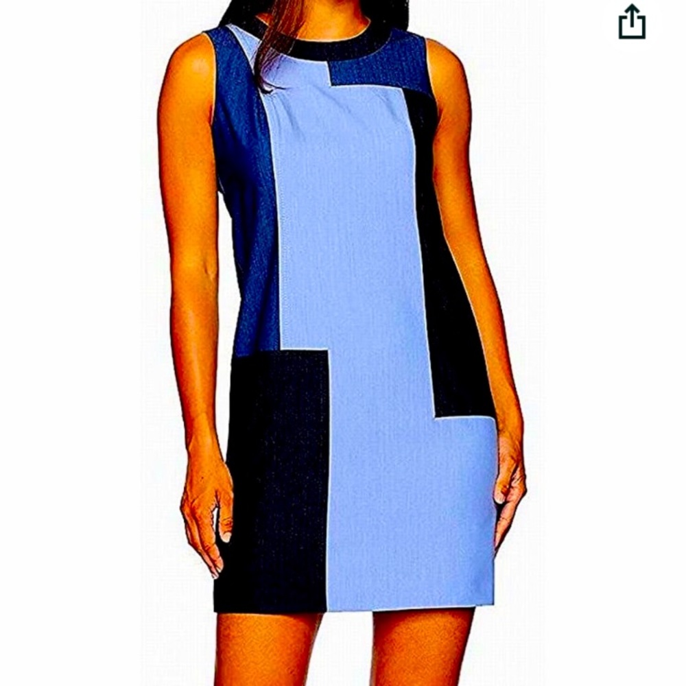 Calvin Klein Patchwork Sheath Dress - image 1